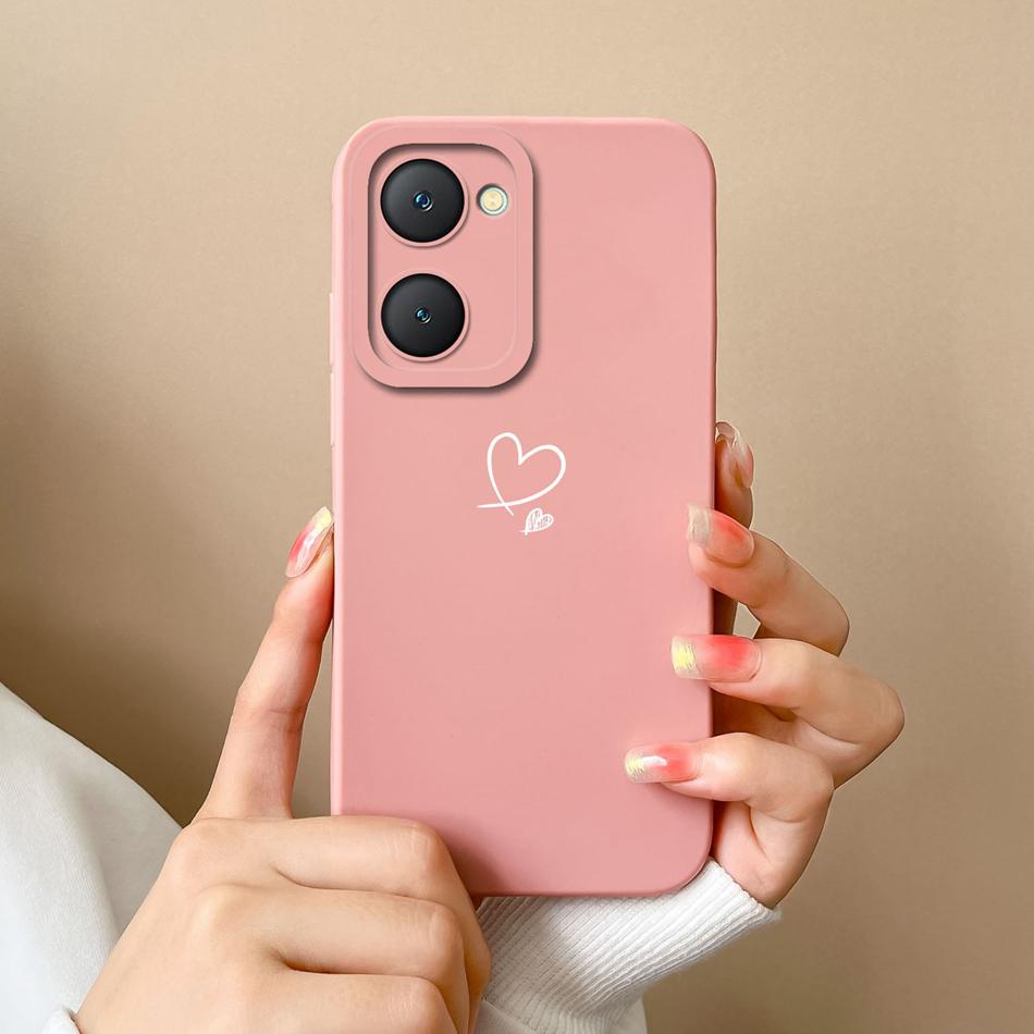 For Vivo Y03 4G Phone Case Butterfly Cute Cat Lightweight Liquid Silicone Camera Protection Back Cover For Vivo Y 03 Funda Shell