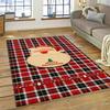 3D Merry Christmas Tree Santa Claus Cartoon Area Rug Large,Carpet for Home Living Room Sofa Doormat Decor,kid Non-slip Floor Mat