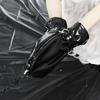 Sexy Fetish Costumes of Black Soft Faux Leather Fist Gloves with Locks Restraint and Chain for Men Women Role Play Exotic Appeal