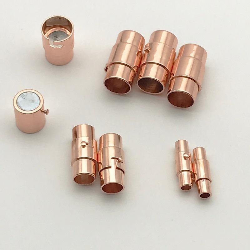 Fermoirs magnétiques ronds adaptés aux Bracelets à cordon en cuir de 3/4/5/6/8mm, accessoires de connecteurs de bricolage, 5 pièces