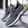 Shoes Men's Summer Soft-soled Comfortable Sports Shoes Breathable and Non-smelly Feet Running Shoes Flying Weaving Fashionable Versatile Mesh Men's
