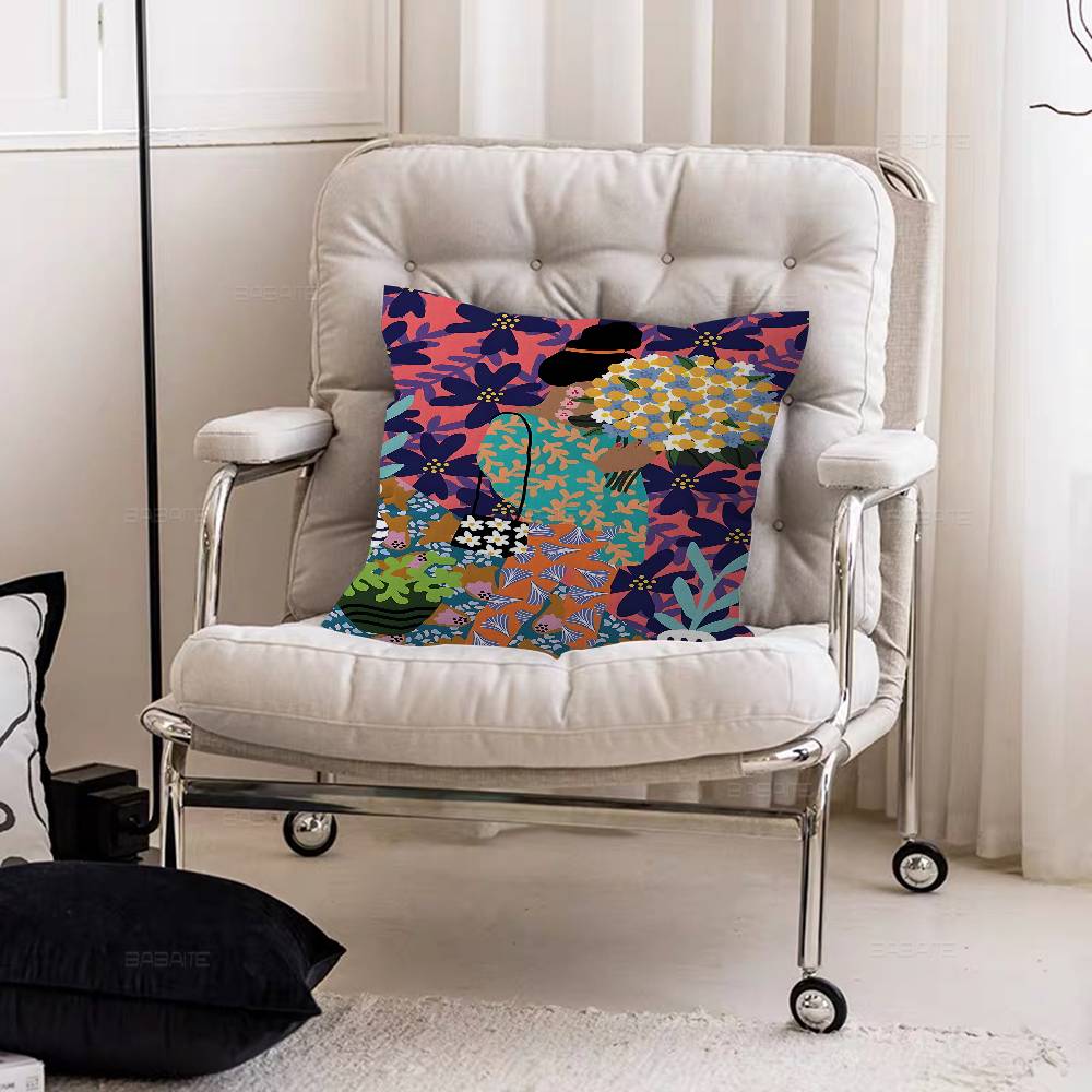 Mehrfarbige Abstrakte Garten Kissenbezug Toon Geschenk Kissenhülle Schlafzimmer Haus Sofa Stuhl Sitz Dekor Kissenbezug