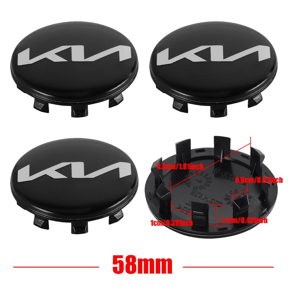 4Pcs/set 58mm Car Wheel Center Hub Cap Cover For Kia Sportage 3 Rio K2 K5 K3 Carnival Picanto Ceed Soul EV6 Styling Accessories