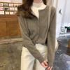 Fashion New Round Neck Short Knitted Cardigan Jacket Women Autumn Winter Loose Outerwears Women's Cardigans Sweater Long Sleeve Solid Sweaters 24917