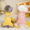 Tractionable Plush Four-legged Clothing Dog Clothes Pet Clothing Small Dogs and Cats Autumn and Winter 24 Lapel Four-legged Fleece Clothing