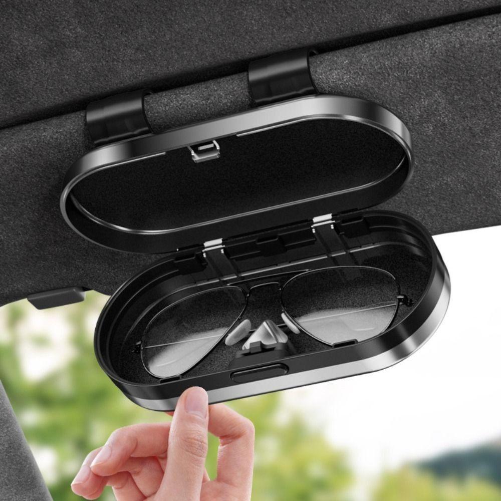 Premium Car Visor Glasses Case Anti-Scratch Storage Auto Sunglasses Organizer Shock-proof Stable Car Sunglasses Holder Vehicle
