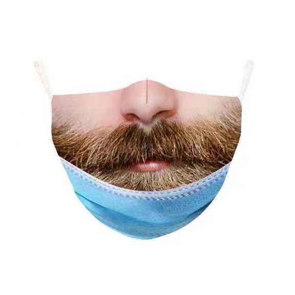 Mascherina Facciale Divertente Creativa con Elastici Regolabili Unisex Estate Inverno Tutte le Stagioni
