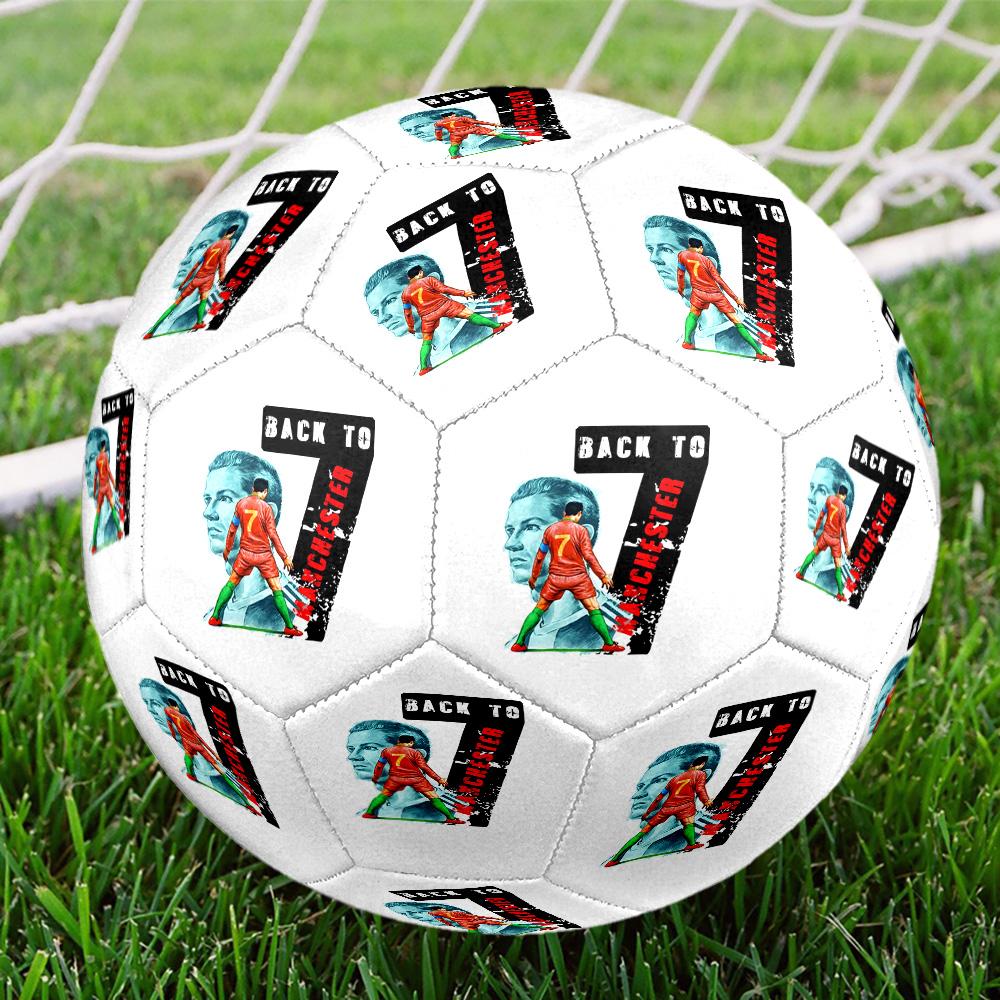 Portuguese Football Legend Cr7 Soccer Ball Size 5 Football Machine Sewn Indoor/Outdoor Training and Matches for Football Accessories