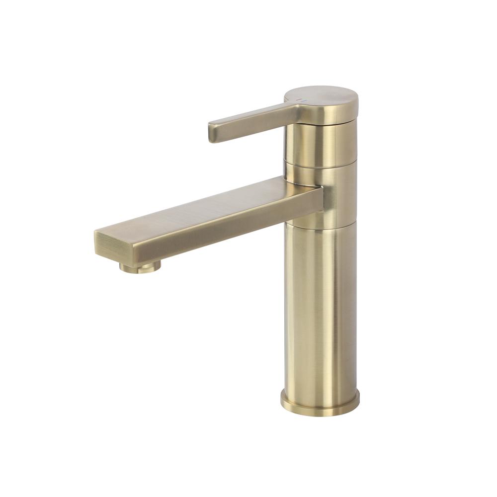 Washbasin Water Tap Bathroom Faucet Cold And Hot Mixed Bagnolux Brushed Gold Brass Deck Mounted Single Hole With Handle