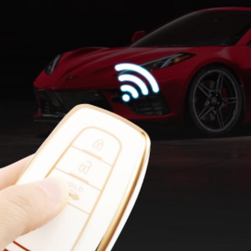 Wasserdichte TPU-Schlüsseletui für Toyota Prius Camry Corolla C-HR CHR RAV4 Prado 2018–2021, Schlüsselschutz-Zubehör
