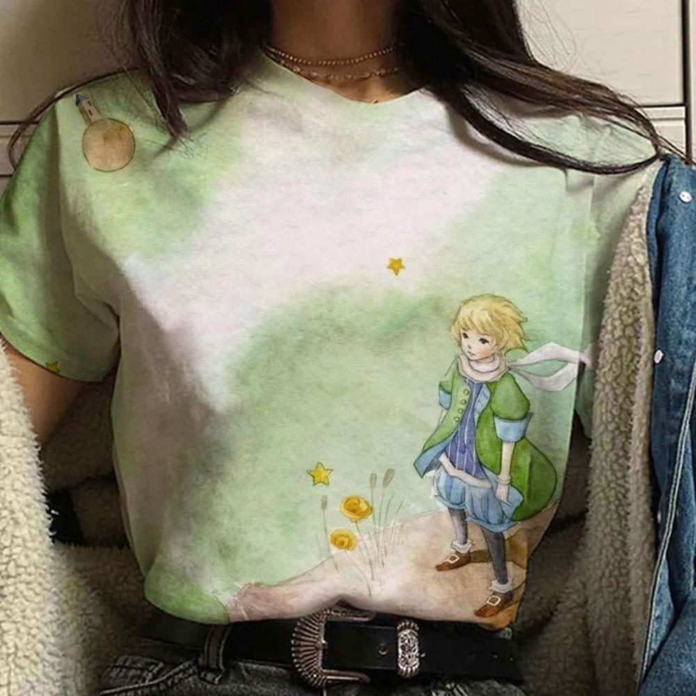 Cartoon Printing High Quality Short Sleeve Summer Relaxed Breathable Women's Short Sleeve New Casual Fashion Round Neck T-shirt