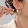Ancient Roman Retro Exaggerated Earrings Women'S Antique Design Literary Stud Earrings