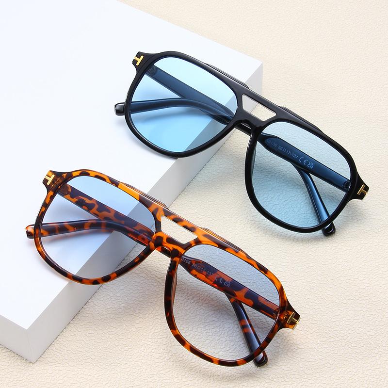 SHAUNA Retro Double Bridges Pilot Güneş Gözlüğü Erkek Moda Marka Tasarımcısı Şeffaf Okyanus Degrade Lens Kadın Trend Güneş Gözlükleri