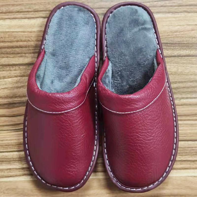 Pantofi de interior de modă toamnă iarnă 47 48 Papuci de dormitor albaștri pentru bărbați Șlapi concisi Muli blănoși Piele ecologică Papuci de casă Șlapi