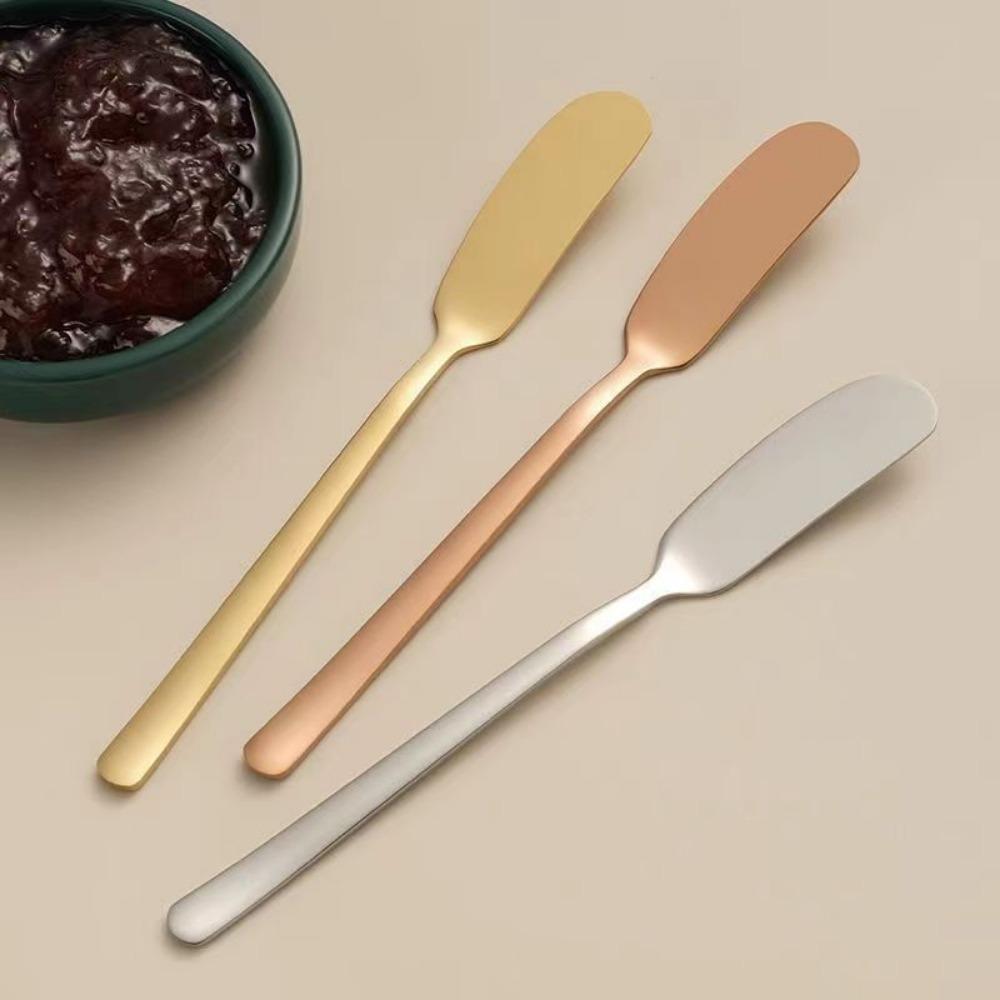 Cheese Spreader Knife Set 1-Piece Stainless Steel Butter Knife Small Sandwich Condiment Jam Bread Cream Canape Knives Spatula