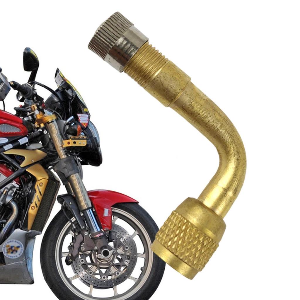 Motorrad-Luftventil, Reifenventil-Verlängerungsadapter, Motorradreifen-Verlängerungsventil, 90-Grad-Bogen