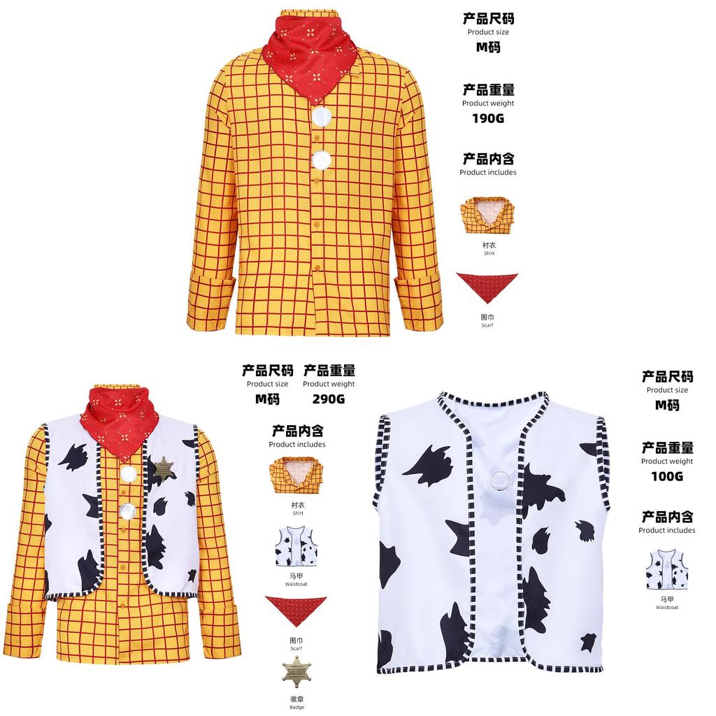 Toy Story Woody Cosplay Kostüm Aus Polyesterstoff Für Halloween Und Rollenspiele