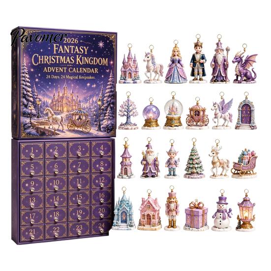 Countdown Calendar for Room 2026 Nutcracker Advent Calendar, 24-Day Acrylic Ornament Set with Classic Holiday Companion Toy Soldier Figures, Christmas