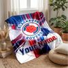Blackburn Rovers Fußball Benutzerdefinierter Name Text Flanelldecke Fußball Logo Personalisierte Fleece-Wurfdecke Besonderes Geschenk für Sofa Schlafzimmer Zuhause