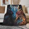UltraSoft Flannel Fleece Throw Blanket with Dragon Print  Warm Cozy AllSeason Quilt for Bed Sofa Couch  Perfect Size X for Kids