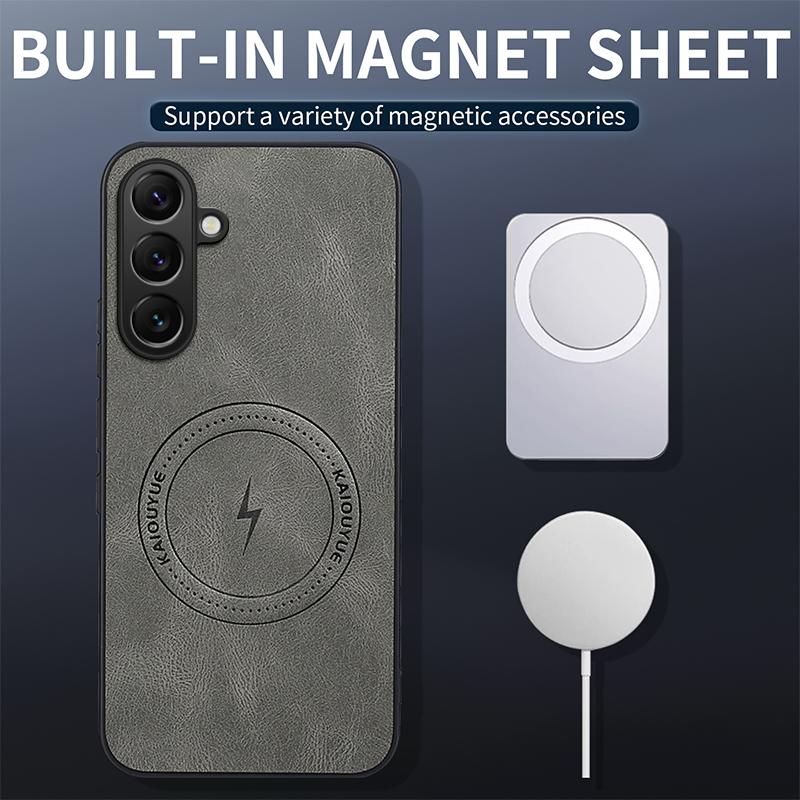 Capa A 56 36 para Magsafe Luxo Pele de Ovelha Magnética Fosca para Samsung Galaxy A56 A36 A55 A54 A06 Bumper Anti-queda
