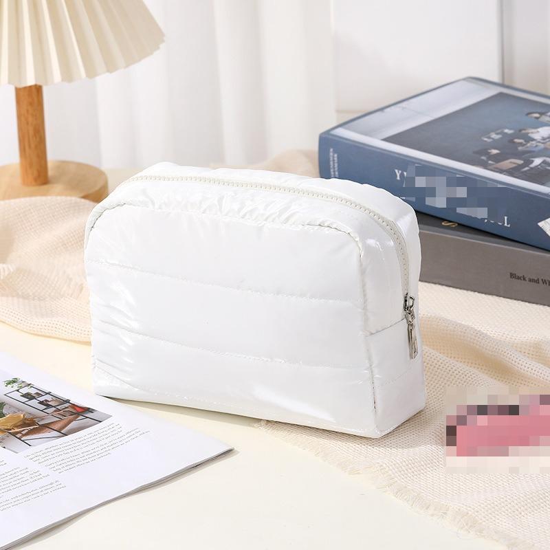 New Solid Color Waterproof Cosmetic Bag Women Portable Wash Storage Bag Makeup Gift Bag Makeup Pouch Travel Cosmetic Organizer