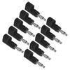 10pcs 4mm Stackable Banana Plug Connectors Solderless Banana Plugs for Security AccessoriesBlack