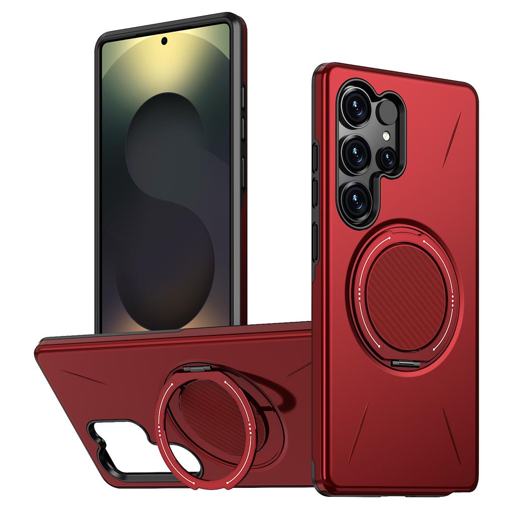 360° Magnetic Bracket Case For Samsung Galaxy S25 S24 S23 S22 Ultra S25FE S24FE S25Edge For Magsafe Armor Shockproof Cover