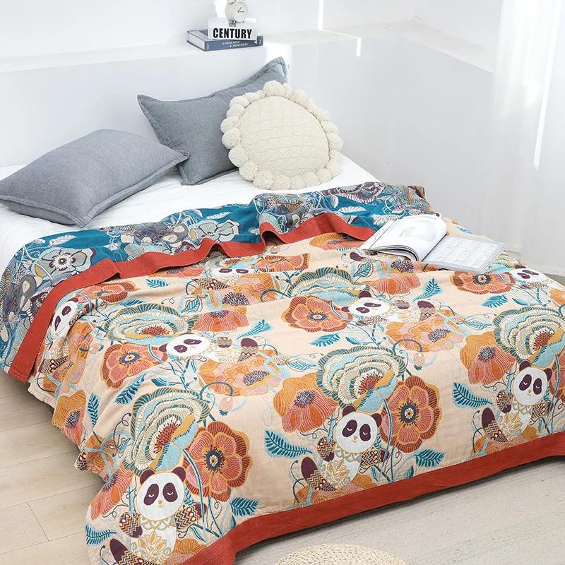 Skandinaviškos geometrijos pledas Boho sofa rankšluostis Medvilninė vasarinė plona antklodė Dvigulė lovatiesė Minkšti pledai lovoms Miegamojo dekoras Paklodė