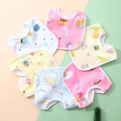 Baby Cartoon Snap Waterproof Bib Super Soft Baby Bib Newborn Crystal Velvet Saliva Towel