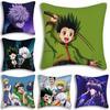 Hot Anime Comics Hunter×Hunter Pillow Covers Cartoon Sofa Decorative Home Double-Sided Printing Short Plush Cute Cushion Cover
