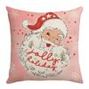 Autumn Letter Santa Claus Pillow Cover Linen Printed Pillow Cushion Cover Home Cushion Cover