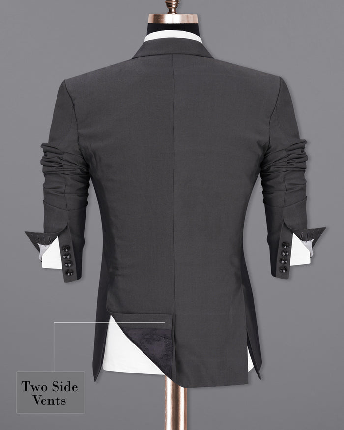 Vampire Gray Single Breasted Blazer