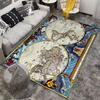 Antique World Map Carpet Suitable As a Non-slip Mat for the Living Room or Bedroom Sofa