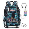Cartoon Game USB Backpack Large Capacity Hiking Bag College Student Outdoor Travel Casual Daypack
