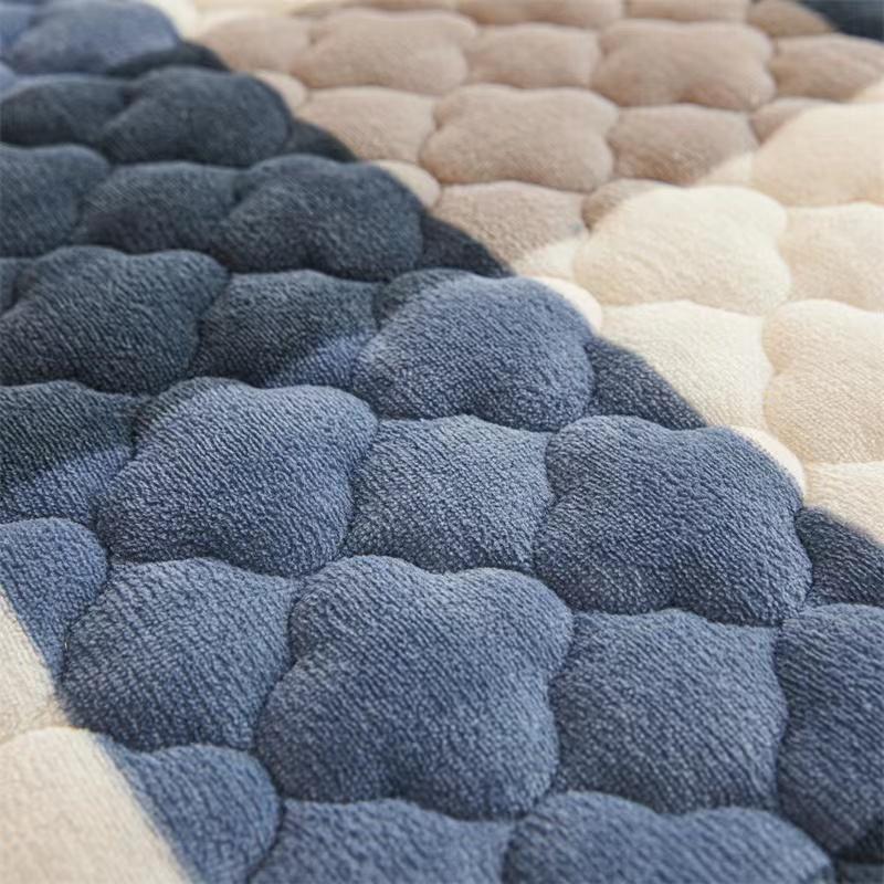 Husă de saltea matlasată de flanel de lux Gros, catifea, matlasată, husă de protecție, husă de protecție pentru pat de iarnă, nu este inclusă față de pernă