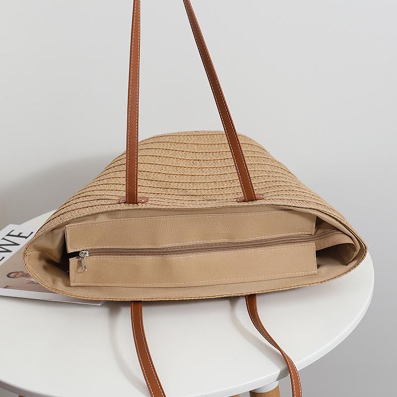Zomer Grote Capaciteit Stro Tas Voor Vrouwen Gebreide Stro Tas Bohemien Top-handvat Tas Reis Totes
