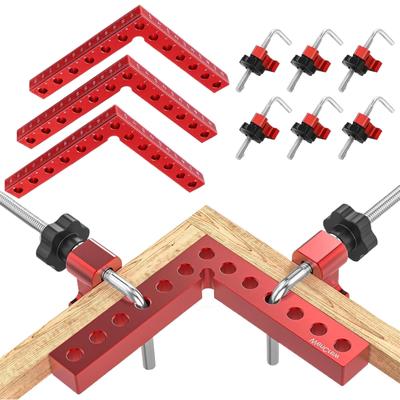 1 Set 90 Degree Premium Aluminum Alloy Metal Corner Clamps For Woodworking Positioning Fixed Right Angle Clamp Hand Tool
