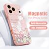 Étui Peinture à l'Huile Motif Fleurs Pour iPhone 17 Pro Max Funda iPhone 16 15 14 13 Pro Max Magnétique Pour Magsafe Hybride Mince Housse Mate