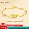 999 Pure Gold Bowknot Bracelet for Women - New Style Gift with S925 Chain