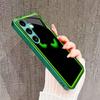 The Green Little Devil Glass PhoneCase for Samsung Galaxy S26 S25 S24 S23 S22 S21 FE Ultra Plus Built-in Glass Green Exquisite
