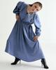 Salon De Seoul V-Neck Crease Shirred Dress - Classic Blue