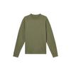 Primary Solid Color Crew Neck Quick-Dry Casual Long Sleeve T-Shirt Men Tops Olive-Green FB8586-222
