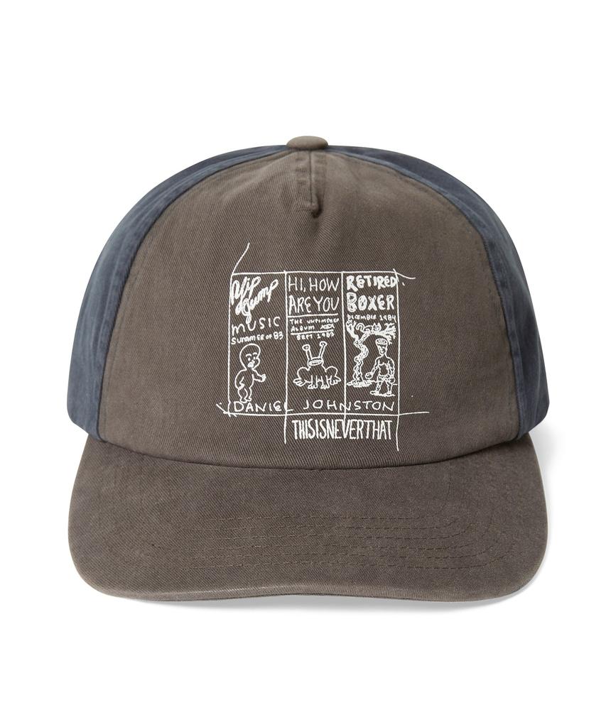 THISISNEVERTHAT Tnt Daniel Johnston 3-Frame Washed Cap Charcoal