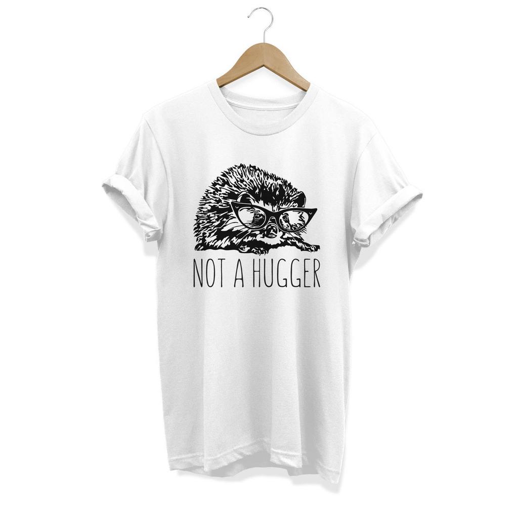 Inte en kramare-tröja, Söt igelkott-t-shirt, Djur hipsterkläder Unisex-tröja