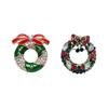Playful Sparkling Christmas Brooch Lovely Pin Stylish Party Badge Alloy Texture for Party Dress Up and Present Giving