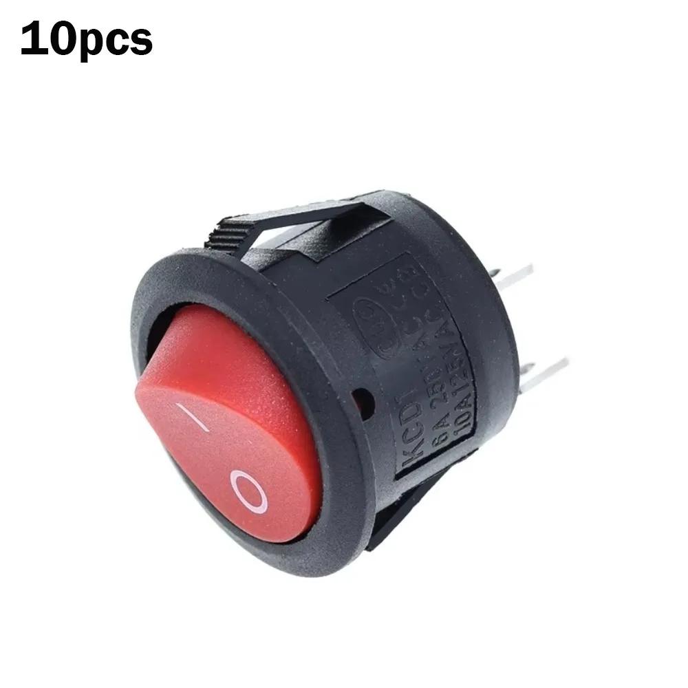 ON-OFF Round Snap-in Toggle Switch 2 Pin Plastic Car Auto Boat Switches Rocker Boat Switch Car Auto Boat