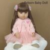 55 CM 22 Inch Reborn Dolls Realistic Full Silicone Baby Bebe Vinyl Newborn Girl Doll Princess Toddler Toy Gift