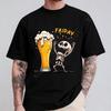 Fashion Mens T Shirt Skeleton Enjoying FRIDAY Beer Day Tees Funny Finally Friday for Drink Lover Male Clothes Short Sleeve Tops