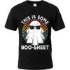 Breathable Tee Street Wear Oneck Tshirt Daily Wear This Is Some Boo Sheet Ghost With Sunglasses Minimalist For Him Tees